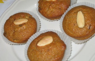 Muffin mele mandorle carote